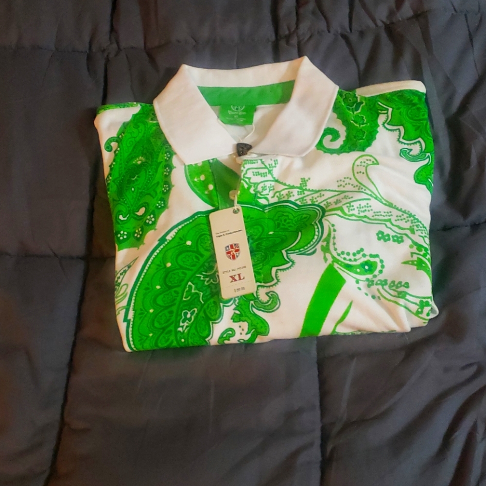 Men paisley polo shit